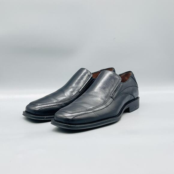 Johnston & Murphy Shoes Mens 7 Black Leather Slip On Dress Oxford Square Toe main image 8